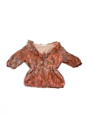 Sage the Label Flutter Sleeve Ruffle Blouse